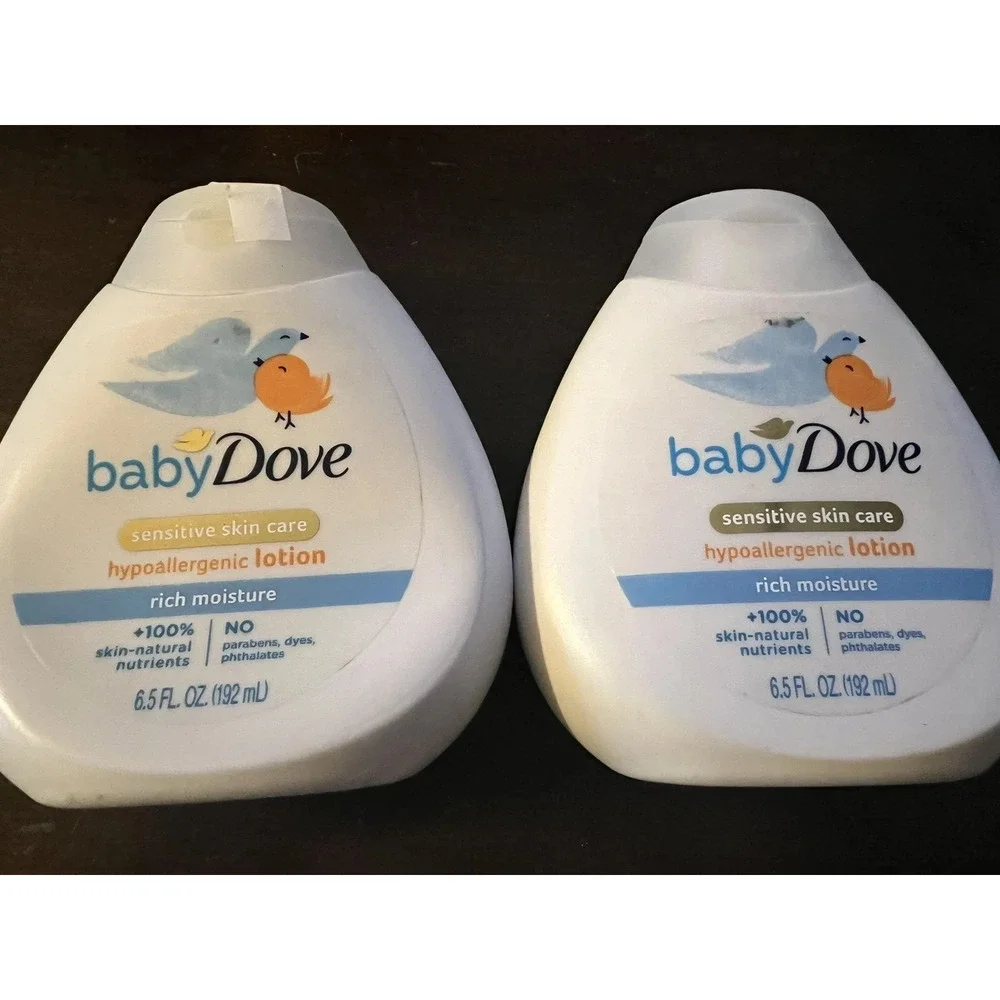 2-Pack Baby Dove Sensitive Skin Care Hypoallergenic Lotion Rich Moisture 6.5oz